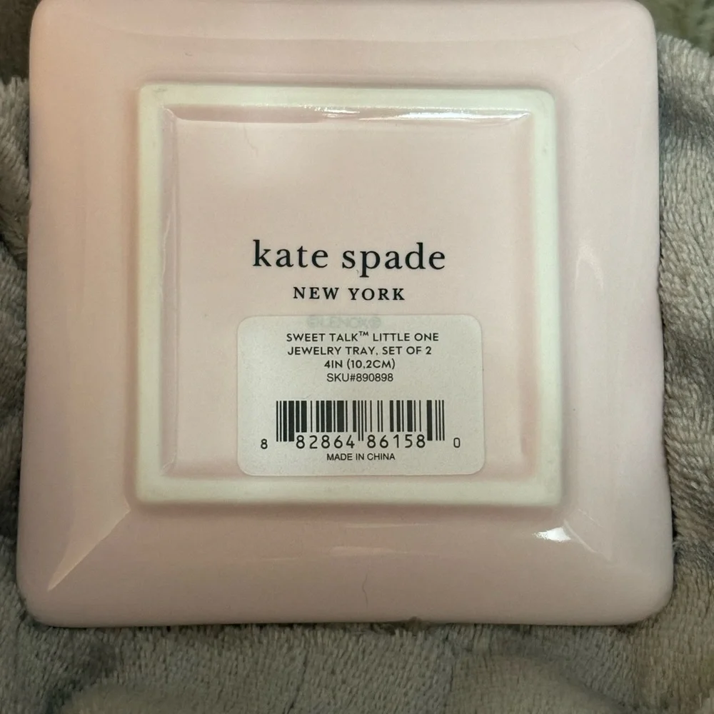 Kate Spade New York x Lenox Sweet Talk “Little One” Porcelain Jewelry Set of 2